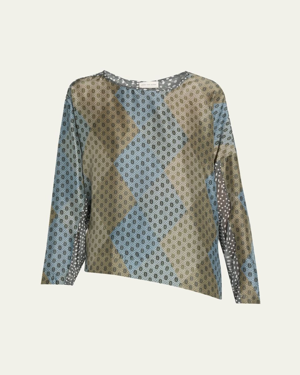 Caias Printed Silk Blouse